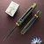 Vosteed Knives Raccoon A2901, Black Stonewash Finish 14C28N Blade, Green Micarta Handle Scales
