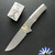 Machinewise Sonora #2145, Stonewashed S90V Blade, Smooth Titanium Handles W/Brass Bolster