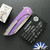 Machinewise Mojave #1393, Stonewashed S90V Blade, Purple Anodized Mosaic Patterned Titanium Handles