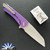 Machinewise Mojave #1393, Stonewashed S90V Blade, Purple Anodized Mosaic Patterned Titanium Handles