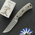Three Rivers Manufacturing (TRM) Tagalong PVK Exclusive Stonewashed Magnacut, Gulf Camo Carbon Handle Scales, Black Hardware