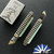 Copper Shed Metal Works "Gent Pry", Dark Finished Brass W/Tiffany Blue G10 Panel