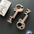 Copper Shed Metal Works "Skull Key" Bottle Opener, Dark Finished Copper
