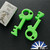Copper Shed Metal Works "Skull Key" Bottle Opener, Green Hardcoat Finished Aluminum