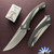 Poikilo Blade Orca-S, Stonewashed M398 Blade, Killer Whale Pattern 2-Tone Titanium Handle W/PVD Coating