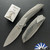 Poikilo Blade X Vulpex Collab, VK-Flow S2, Dark Stonewashed M398 Blade, Dark Stonewashed Titanium Handles, Silver Inlay