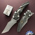 Poikilo Blade Mundus-Penitenta S, Pearlescent Stonewashed M390 Blade, Black Titanium Handle