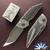 Hypercut Manufacturing Dharma Auto, 2-Tone S45VN Blade, Titanium Handle Scales W/Carbon Fiber Inlays