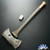 Berchtold Design Dragon Scaled Double Headed Axe, Hickory Handle W/Laminated Curly White Oak With Katalox Swell, Hand Forged Double Axe Head, Custom Leather Axe Head Cover