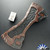 Berchtold Design Skull Swamper Double Headed Axe, CNC Skull Pattern Ash Wood Handle, Unmarked 3.5IB Double Bit Head W/ Forced Patina, And Custom Skull Embossed Leather Sheath