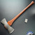 Berchtold Design Koi Scaled Legitimus Double Headed Axe, CNC Milled Jatoba Handle, Narrow Swamper Patterned Head Reground And Profiled With Original Patina, Custom Fit And Engraved Tri-Tone Leather Sheath