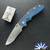 Hinderer XM-18 3.5″ Non Flipper, Recurve Stonewashed Magnacut Blade, Blue/ Black G10 Scale, Stonewashed Ti Frame