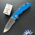 Hinderer XM-18 3.5″ Non Flipper, Recurve Stonewashed Magnacut Blade, Blue G10 Scale, Stonewashed Blue Ti Frame