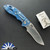 Hinderer XM-18 3.5″ Non Flipper, Recurve Stonewashed Magnacut Blade, Blue G10 Scale, Stonewashed Blue Ti Frame