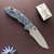 Hinderer XM-18 3.5″ Non Flipper, Recurve Working Finish Magnacut Blade, Black G10 Scale, Battle Blue Ti Frame