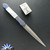 Afaaq Custom Knives 11" Swinguard Picklock Auto, Damascus Dagger Blade, Timascus Bolsters W/ Mother Of Pearl Handles, Blue Anodized And Fileworked Titanium Liners