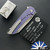 Machinewise Mojave #1374, Stonewashed S90V Blade, Purple Anodized Hexagonal Patterned Titanium Handles
