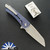 Machinewise Mojave #1374, Stonewashed S90V Blade, Purple Anodized Hexagonal Patterned Titanium Handles