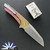 Machinewise Mojave #1381, Stonewashed S90V Blade, Sun Burst Anodized Ripple Patterned Titanium Handles