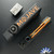 Machinewise Mojave #1351, Stonewashed S90V Blade, Gold/ Orange Anodized Titanium Handles