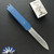 Chuck Gedraitis Auto, Traditional Blade, Blue Diamond Pattern Aluminum Scales