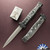 AGA Campolin ZERO+ Limited Edition 2026 Twist Inox Damascus Dagger Blade, White Storm Carbon Fiber Handle,  Copper Coated HW LTD