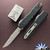 Microtech Ultratech Gen 4 11174TP-10APS, Apocalyptic Interceptor Blade, Deep Engraved Topographic Black Handle, Signature Series