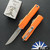 Microtech UTX-70 Gen 4 11484-10APOR, Apocalyptic Single Edge Blade, Orange Handle
