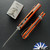 Microtech Standard Issue Mini (MSI) 210M-10APFLOR, Apocalyptic Standard Blade, Ram-Lok Aluminum Orange Fluted Pattern Handle