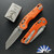 Microtech Standard Issue Mini (MSI) 210M-10APFLOR, Apocalyptic Standard Blade, Ram-Lok Aluminum Orange Fluted Pattern Handle