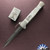 BURN Custom Trapdoor D/A OTF, Chad Nichols Damascus Bayonet Blade, Titanium Bolsters, White Honeycomb Voodoo Resins Handle Scales