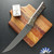 Microtech Kitchen Boning Knife 3100B-1DLCLWCFS, Black DLC Blade, Bronze Ano Titanium Bolster W/ Livewire Carbon Fiber Handles