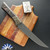 Microtech Kitchen Boning Knife 3100B-1DLCLWCFS, Black DLC Blade, Bronze Ano Titanium Bolster W/ Livewire Carbon Fiber Handles