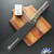 Microtech Kitchen Boning Knife 3100B-1DLCLWCFS, Black DLC Blade, Bronze Ano Titanium Bolster W/ Livewire Carbon Fiber Handles