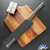 Microtech Kitchen Utility Knife 3400B-1DLCLWCFS, Black DLC Blade, Bronze Ano Titanium Bolsters W/Livewire Carbon Fiber Handle Scales