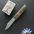 Chuck Gedraitis Custom Mini Scale Release Auto, Aeb-L Clip Point Blade, Black/ Orange Camo Carbon Handle Scales