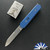 Chuck Gedraitis Scale Release Auto, Traditional Blade, Blue Diamond Pattern Aluminum Scales
