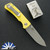 Jarosz Knives Kali, Blasted Vanax Blade, Yellow G10 Handle Scales