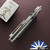 Hypercut Manufacturing Bikkhu, Mike Norris Damascus Blade, Titanium Handle W/ White Storm Fat Carbon Inlay