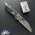 Hypercut Manufacturing Cretin, Chad Nichols Galactic Bacon Damascus Blade, Titanium Handle, Zirconium Pivot Collar