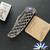 John Gray Slitter V2, Dark Rain Magnacut Harpoon Tanto Blade, Purple/ Bronze Chain-link Pattern Titanium Handle And Matching Clip, Blue HW