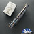 John Gray Slitter V2, Polished Satin Magnacut Harpoon Tanto Blade, Flamed Chain-link Pattern Titanium Handle, With Matching Flamed Clip And HW