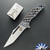 John Gray Slitter V2, Polished Satin Magnacut Harpoon Tanto Blade, Flamed Chain-link Pattern Titanium Handle, With Matching Flamed Clip And HW