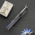 John Gray Slitter V2, Polished Satin Magnacut Harpoon Tanto Blade, Blue/ Bronze Chain-link Pattern Titanium Handle With Matching Clip And Blue HW