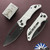 Heretic Knives Koschei, Battle Black Single Edge Blade, Blizzardworn Handle
