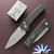 Protech/Chavez Scapegoat Compact Auto RCS1105, Stonewashed MagnaMax Blade, Carbide Textured Black Aluminum Handle W/Blasted HW