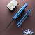 Protech/Chavez Scapegoat Compact Auto RCS1103-BLUE, Black DLC MagnaMax Blade, Solid Blue Aluminum Handle W/Black HW