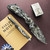 Blackside Customs/Strider Knives Collab SMF/ Pen Kit, Foilcam Finish Drop Point 20CV Blade, Foilcam Titanium Handle W/ Foilcam Titanium Click Tank Pen