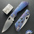 Strider Knives SMF Magnacut Drop Point Blade, Full Blurple Ti Handle