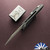 Hypercut Manufacturing Cretin, Dark Stonewashed S45VN Blade, Carbon Fiber Handle Scales W/Zirc Pivot And Black Timascus Pivot Collars